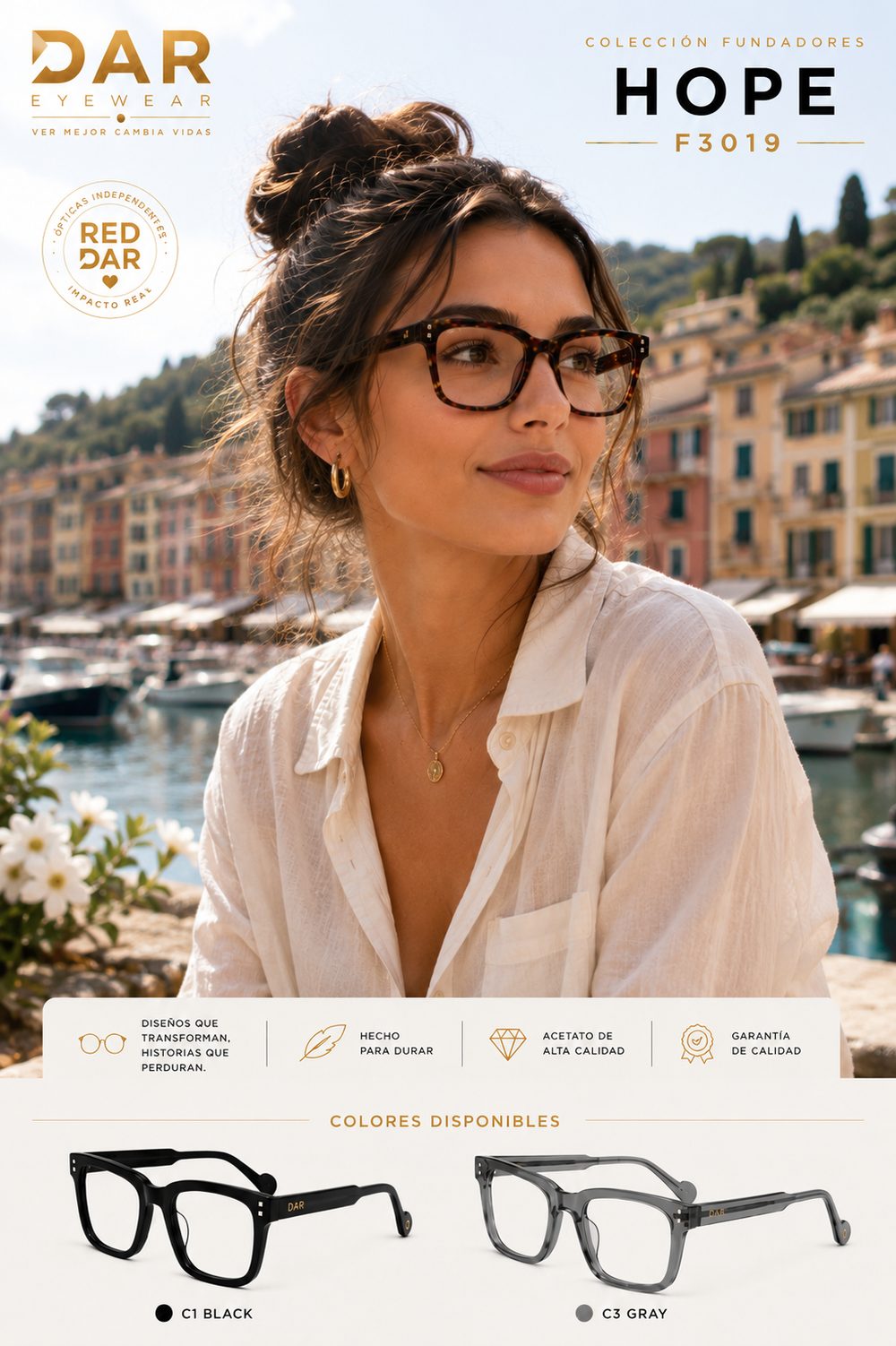 DAR Eyewear, colección Hope, campaña Portofino